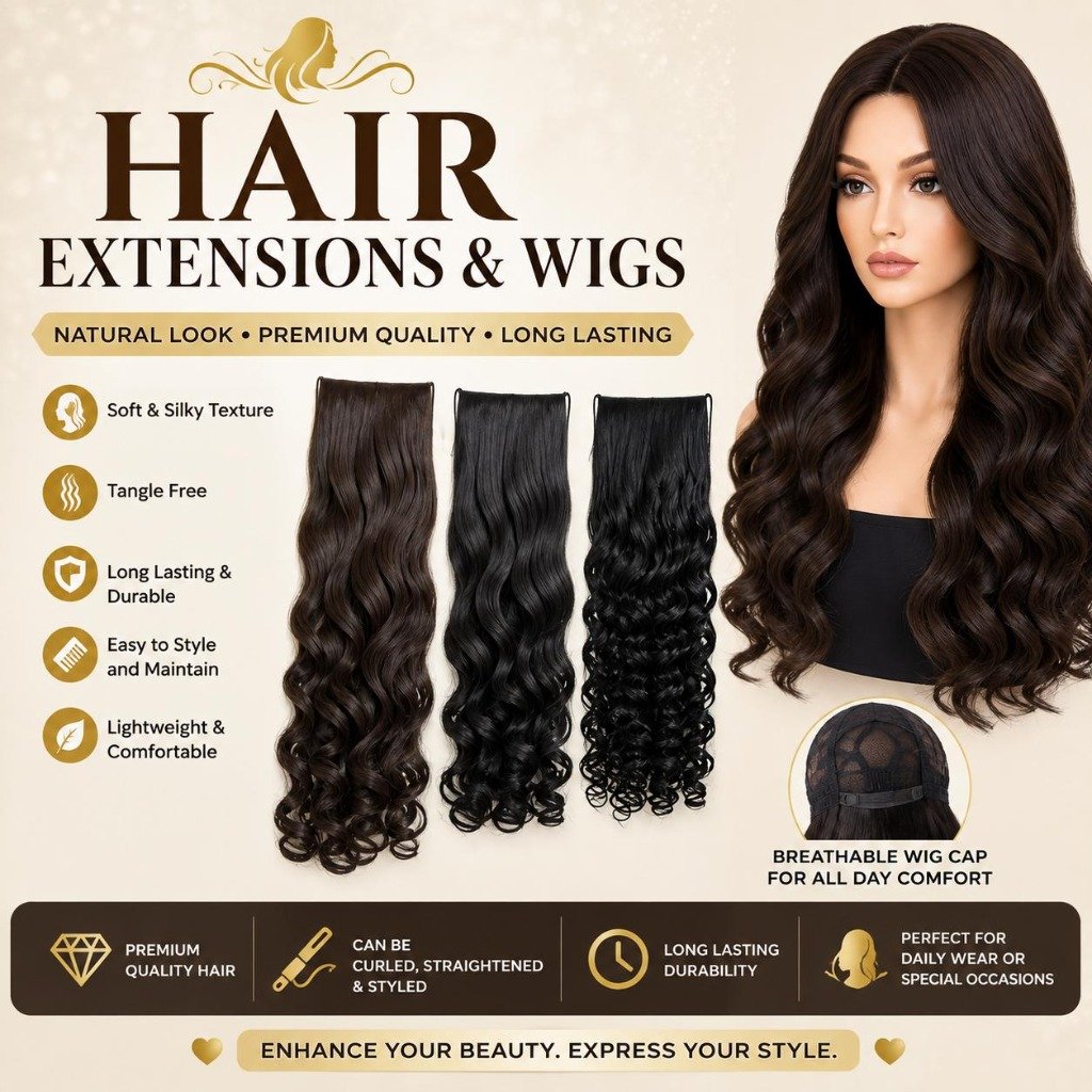 Hair Extensions & Wigs Premium Quality