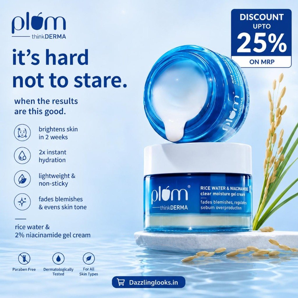 Plum Rice Water & Niacinamide Gel Cream